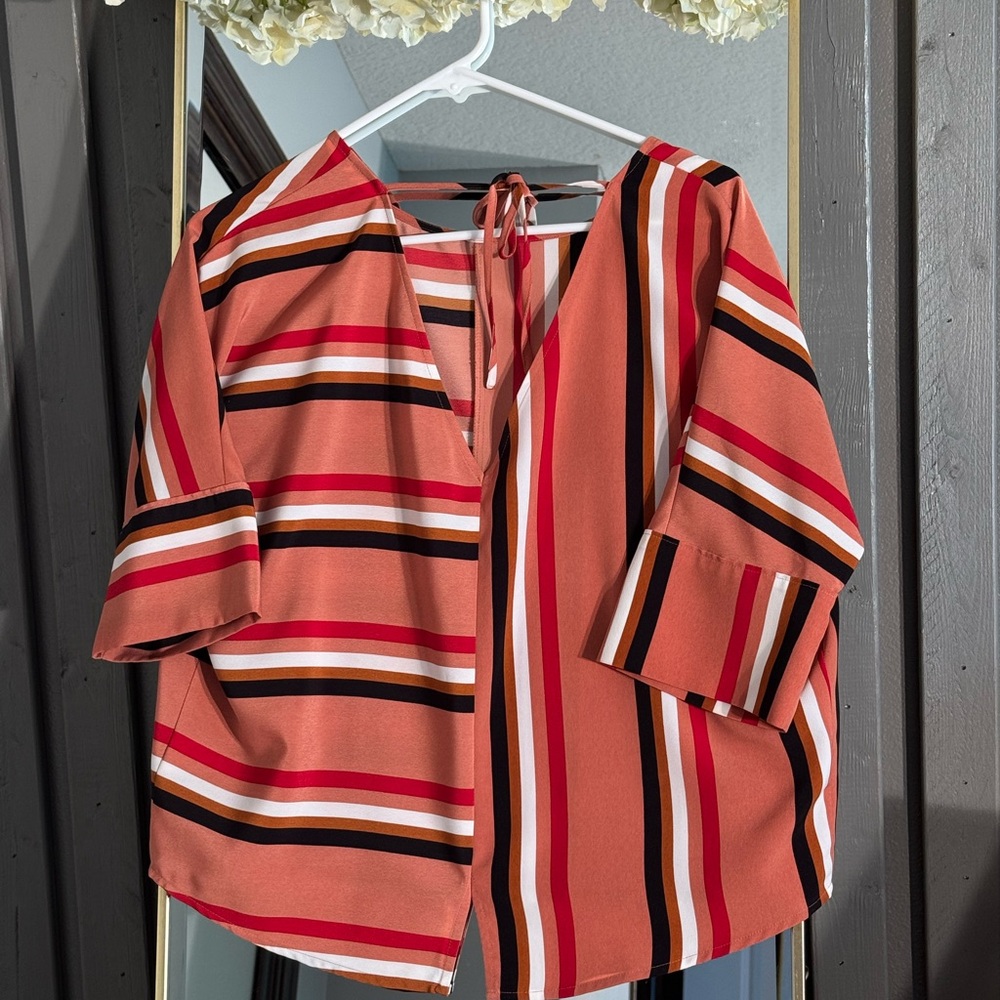 Express Multicolor Striped Blouse - image 2